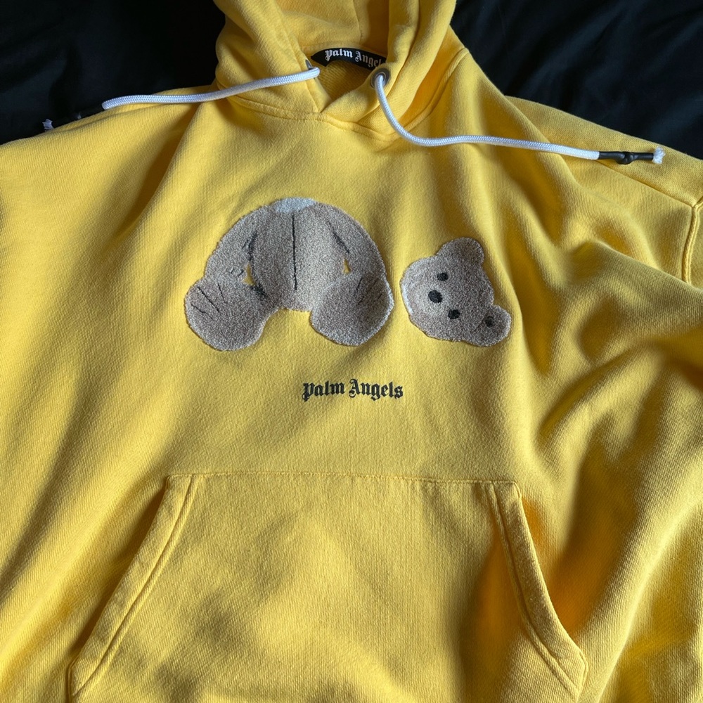 Palm Angels
Bear logo-print hoodie